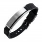 Preview: Lunavit Magnetschmuck Armband Carbo Stripe aus Silikon für Damen und Herren Detailansicht